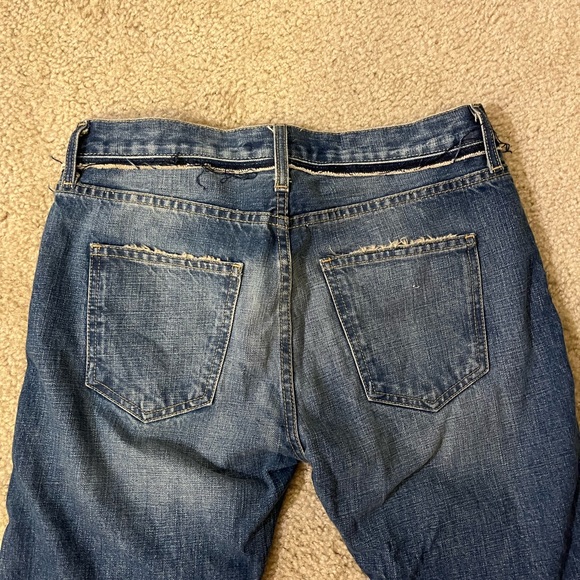 Current/Elliott distressed boyfriend/straight leg hidden fly jeans size 26 - Picture 3 of 5